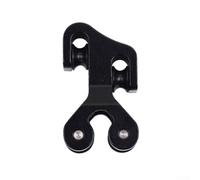 Accarugty Glissière de câble en aluminium pour nœuds composés - Séparateur de cordes et rouleau coulissant avec roue à très faible friction, convient aux câbles de 9,5 mm (noir)