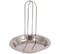 Accarugty Grille de barbecue pliable en acier inoxydable, rôtissoire portable pour feu de camp, support de barbecue extérieur, insert de charbon de bois, rôtissoire pour oiseaux entiers, compact