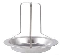Accarugty Grille de barbecue pliable en acier inoxydable, rôtissoire portable pour feu de camp, support de barbecue extérieur, insert de charbon de bois, rôtissoire pour oiseaux entiers, compact