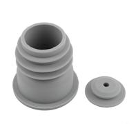Accarugty Joint de tuyau de vidange en silicone pour évier de machine à laver et serpillère, joint d'étanchéité déodorant avec adaptateur gris multi-tailles pour tuyaux de 3,5 cm à 7,5 cm (S)