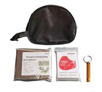 Accarugty Kit de survie en milieu sauvage avec sac de couchage thermique et tente, ensemble de couverture réfléchissante, pour le camping, la randonnée, les aventures en plein air (paquet 1 argent)