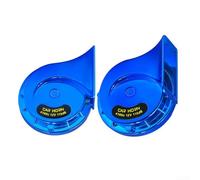 Accarugty Kit de trompette 12 V pour klaxon, haut-parleur double tonalité 118 dB - Construction en métal ABS pour voiture, moto, camion, SUV, bateau - Rouge doré (bleu)