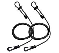 Accarugty Laisse de pagaie, sangle de canne à pêche, sangle de pagaie de canoë, cordon de sécurité extensible, cordon de sécurité réglable, sangle d'équipement de rafting, tige de sécurité (noir)