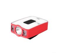 Accarugty Lampe frontale à capteur pour camping et randonnée - Lampe frontale LED rechargeable à clipser avec 3 modes de luminosité, induction infrarouge, ABS (rouge)