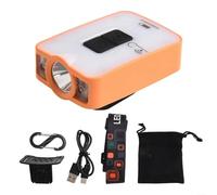 Accarugty Lampe frontale à capteur pour camping et randonnée - Lampe frontale LED rechargeable à clipser avec 3 modes de luminosité, induction infrarouge, ABS (orange)