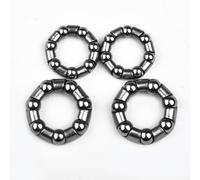 Accarugty Lot complet de roulements de moyeu de roue de vélo, construction en acier pour l'avant et l'arrière, tailles 3/16" et 1/4", finition argentée, paire incluse pour l'entretien du vélo