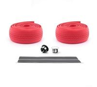 Accarugty Lot de 2 rubans de guidon de vélo en silicone absorbant les chocs antidérapants pour vélo de route et vélo de route, confortable et absorbant la transpiration, noir et rouge