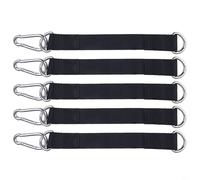 Accarugty Lot de 5 sangles de balançoire en nylon pour arbre, ceinture de suspension robuste avec mousquetons pour camping, salle de sport, chaîne de sécurité multifonction pour balançoires, sacs de