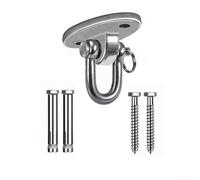 Accarugty Lot de 50 chaises suspendues en acier inoxydable 304, crochet pivotant robuste pour hamacs, balançoires, sacs de frappe, matériel de camping en plein air avec rotation lisse à 180°