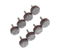 Accarugty Lot de 8 patins réglables en feutre antidérapant avec vis M6 M8 compatibles avec les tables, chaises, armoires, canapés et stabilité (marron M8 x 25 x 20 mm)