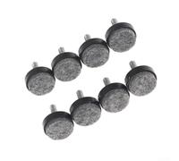 Accarugty Lot de 8 patins réglables en feutre antidérapant avec vis M6 M8 compatibles avec tables, chaises, armoires, canapés - Noir M6 x 20 x 12 mm