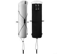 Accarugty Manchon de bâton de randonnée ultraléger, pochette en nylon, sac à dos réglable, support de canne de marche pliable, fixation pour gilet de course (blanc)