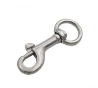 Accarugty Mousqueton pivotant en acier inoxydable 304 pour équipement de plongée sous-marine et laisses d'animaux domestiques, clip à ressort rotatif antirouille pour une utilisation marine et