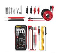 Accarugty Multimètre numérique à plage automatique avec mesure RMS véritable, testeur de tension NCV pour des diagnostics électriques sûrs avec protection double fusible (D)