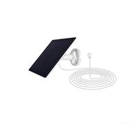 Accarugty Panneau solaire monocristallin 5 W pour Ring et pour caméras de sécurité Arlo - Alimentation CC extérieure résistante aux intempéries avec câble de 4 m - Panneau blanc 22,5 x 17,5 cm (pour