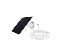 Accarugty Panneau solaire monocristallin 5 W pour Ring et pour caméras de sécurité Arlo - Alimentation CC extérieure résistante aux intempéries avec câble de 4 m - Panneau blanc 22,5 x 17,5 cm (Ring