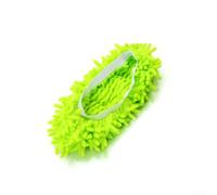 Accarugty Pantoufles de nettoyage, en microfibre chenille pour lavage du sol, chaussures antidérapantes pour la maison, la cuisine, la salle de bain, patins réutilisables et lavables (vert)