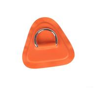 Accarugty Patch triangulaire en PVC avec anneau en D, pour bateau gonflable, radeau, planche de surf, canoë, canoë, annexe, réparation en acier inoxydable, noir, blanc, gris, rouge, jaune, bleu (bleu)