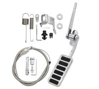 Accarugty Pédale d'accélérateur en aluminium avec kit de câble de manchon de 61 cm, repose-pieds de 5,1 x 11,4 cm pour remplacement direct de voiture, camion, câble en acier inoxydable et support