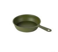 Accarugty Poêle à frire de camping en acier inoxydable 304 pour mini poêle, batterie de cuisine légère et antiadhésive pour randonnée, randonnée, survie, compacte, 13 cm, vert armée ou kaki (vert kaki