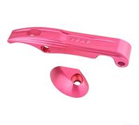 Accarugty Poignée de vélo pliable avec verrou de sécurité en alliage d'aluminium CNC, accessoires compatibles avec design compact, 115 mm, rouge, violet, rose, cyan (rouge)