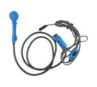 Accarugty Pompe de douche portable de camping 12 V CC avec pression réglable, débit de 2,5 l/min, tuyau de 2 m et câble de 4 m pour les voyages en plein air, la randonnée et l'utilisation du véhicule