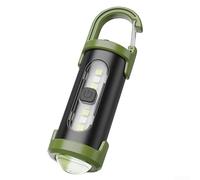 Accarugty Porte-clés LED rechargeable 7 modes avec stroboscope rouge bleu, étanche pour la course à pied, la promenade du chien, le camping, la randonnée, lampe compacte portable sur porte-clés
