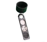Accarugty Porte-craie de billard 4 en 1 en alliage d'aluminium et forme de queue de billard, récipient à craie circulaire avec grattoir pour billard, portable, bleu, rouge, noir (noir)