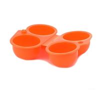 Accarugty Porte-œufs à 2 compartiments, boîte de rangement en plastique résistant aux chocs avec couvercle de verrouillage sécurisé et poignée, étui portable pour camping, randonnée et pique-nique