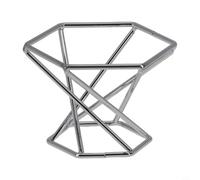 Accarugty Présentoir de baseball en métal - Support robuste en acier au carbone pour balles de softball, golf, tennis, surface galvanisée lisse, base stable pour balle signée (argent)