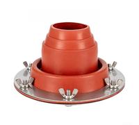 Accarugty Prise de toit en silicone résistant à la chaleur, isolant de cheminée de camping, adaptateur de tente de poêle à bois, kit clignotant de tente chaude, tuyau de poêle en silicone (orange)