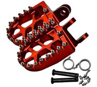 Accarugty Repose-pieds de moto en alliage d'aluminium haute résistance, remplacement direct, convient à la plupart des motos tout-terrain (rouge)
