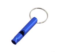 Accarugty Sifflet de survie puissant en alliage d'aluminium à décibels élevés pour le camping, la randonnée, les aventures en plein air, dressage de chien (bleu)