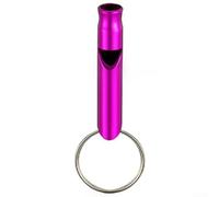 Accarugty Sifflet de survie puissant en alliage d'aluminium à décibels élevés pour le camping, la randonnée, les aventures en plein air, dressage de chien (violet)