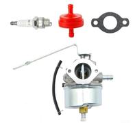 Accarugty Suffolk 30S 35S 43S Kit Carburateur Cylindre Tondeuse à Gazon, Compatible avec AQ148 E-45020B E-45520E 992041 RJ19LM, Construction en Acier avec Conduite de Carburant