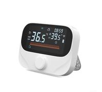 Accarugty Thermostat de chaudière RF sans fil Tuya, thermostat d'ambiance programmable avec contrôle par application, affichage de la météo et de l'humidité, bouton rotatif pour le réglage de la