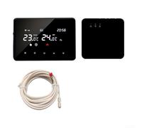 Accarugty Thermostat sans fil avec récepteur RF, contrôle vocal et application, programmable pour chaudière et chauffage à eau chaude, compatible avec Tuya, blanc ou noir (blanc)