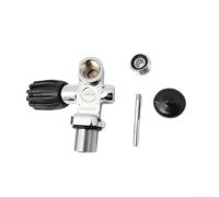 Accarugty Valve de réservoir de plongée, filetage 3/4-14, laiton chromé avec port de sécurité, anti-explosion conçue pour les cylindres de plongée, bague d'étanchéité sécurisée incluse