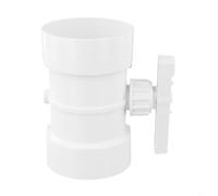 Accarugty Vanne de contrôle du volume d'air en PVC, vanne de régulation manuelle du débit, valve de réglage du débit d'air du conduit d'échappement blanc, tuyau de ventilation résistant à la pression