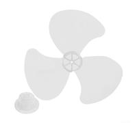 Accarugty Ventilateur en plastique de 40,6 cm avec cache-écrou, 3 pièces de rechange silencieuses pour ventilateurs sur pied et de bureau, matériau PP résistant aux hautes températures (blanc)