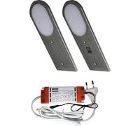 ACCE Lampe encastrée pour corps en aluminium pour cuisine, meubles, souper mince, avec capteur tactile, dimmable, blanc neutre ou blanc chaud (blanc chaud, Lot de 2)