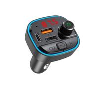 acce2s Bluetooth Voiture, Transmetteur FM Lecteur MP3 Adaptateur Radio sans Fil Kit, Émetteur FM Voiture Chargeur pour Appel Mains Libres avec Ports USB et Type-C et Lecteur Clé