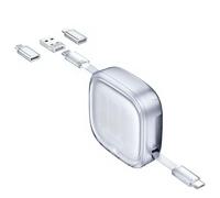 acce2s Câble Rétractable pour Crosscall Stellar X5s M6E M6 X5, Core S5 Z5 S4 M5 X4, Action 60W Universel