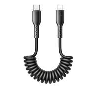 acce2s Câble Spirale 30W pour Apple iPhone 11 Max 1,50m Charge Rapide