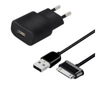 acce2s Chargeur + Câble pour Samsung Galaxy Tab 2 7.0 P3100 P3110 Tab 8.9 P7310 Tab P1000 Tab 2 10.1 P5100 P5110 Tab 10.1 P7500 Tab Note 10.1 Type ECC1DPOUBE 30 Broches