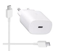 acce2s Chargeur Complet pour Samsung Galaxy A37 A57 A26 A56 A36 A16 A07 A53 A52s A06 A35 A55 A25 A15 A05s A41 A42 A51 5G A21s A02s A31 A52 5 A12 A70 A14 A71 A50 A20e A8 .. 25W Cable USB-C 120 cm