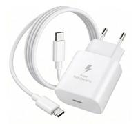 acce2s Chargeur Complet pour Samsung Galaxy A57 A37 A56 A26 A36 A16 A07 A53 A52s A06 A35 A55 A15 A25 A05s A52 5G A41 A42 A51 5 A31 A21s A12 A02s A70 A8 2018 A80 A71 A50 .. 25W Cable USB-C 120 cm