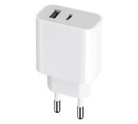 acce2s Chargeur Rapide pour Motorola Moto E15 E14 E13 Double Ports USB + USB-C 20W