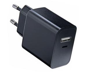 acce2s Chargeur Rapide pour TCL 60 R, NxtPaper 50 Pro 5041 501 505, OneTouch 404 2S, 40 403 40 406 4041 Double Ports USB + -C 25W