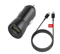 acce2s Chargeur Voiture Rapide pour Honor 90 Lite Smart 70 Câble Long 20W 2 Ports